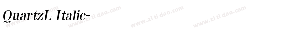 QuartzL Italic字体转换